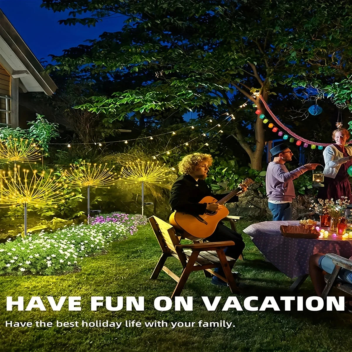 Hoopet IP65 Solar Firework Light Outdoor With 8 Modes