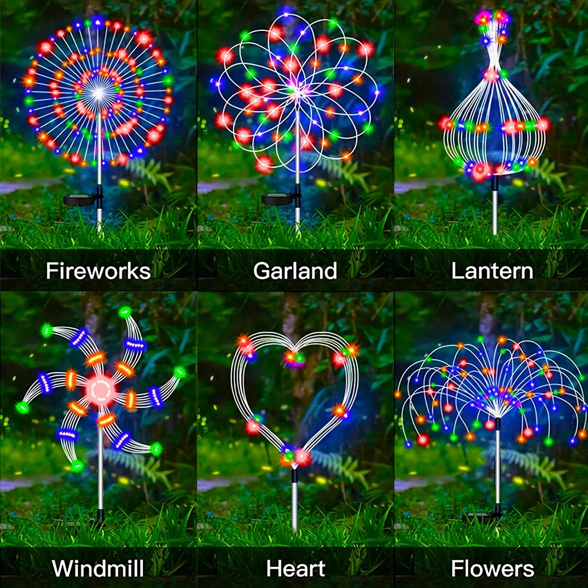 Hoopet IP65 Solar Firework Light Outdoor With 8 Modes