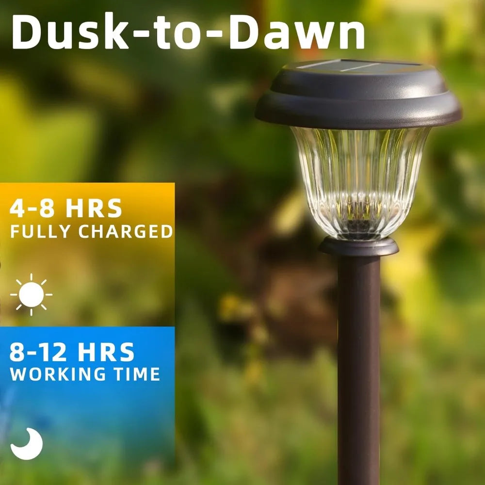 Origin Solar Pathway Lights 6 Pack Stainless Steel Glass