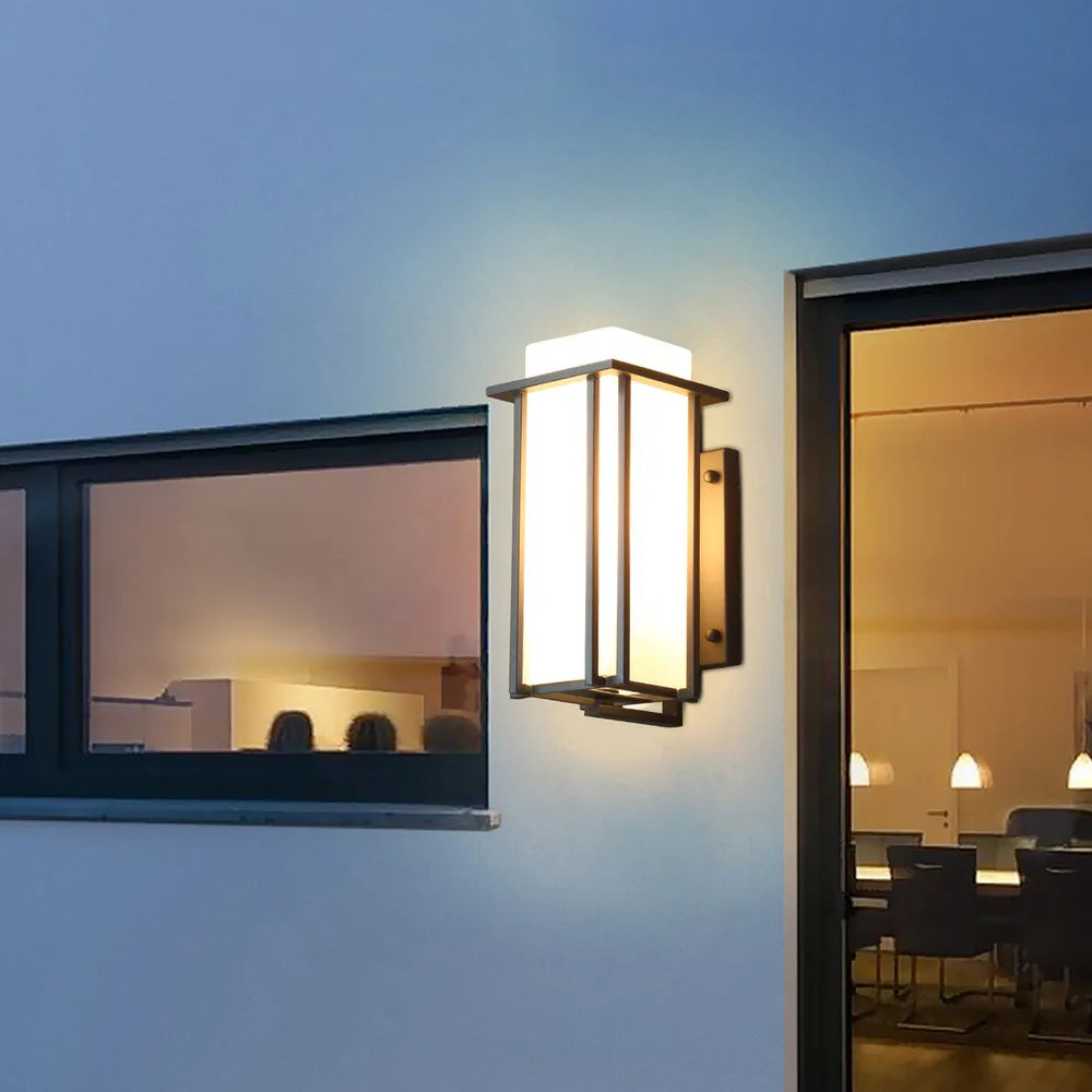 Bymaocar Elegant American Iron Outdoor Wall Lamp Rustproof
