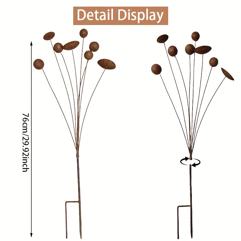 Makelift Studio Handmade Metal Kinetic Floral Garden Stake