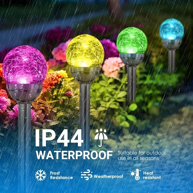 OQFOQD Solar Courtyard Lighting Ten Pieces Cracked Glass