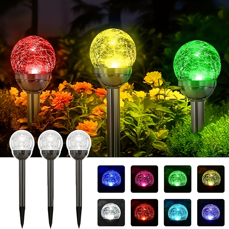 OQFOQD Solar Courtyard Lighting Ten Pieces Cracked Glass