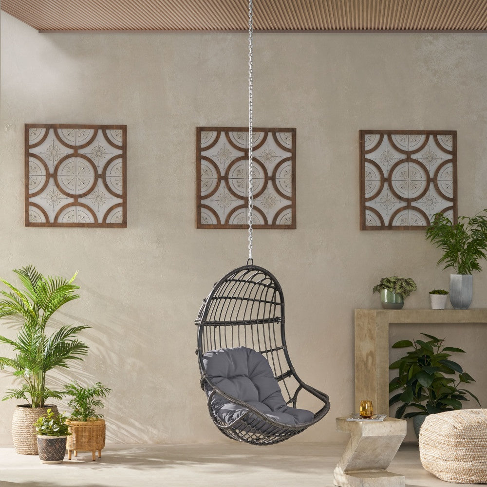 RIDFY Berkshire Swing Chair Wicker Outdoor Garden Seating