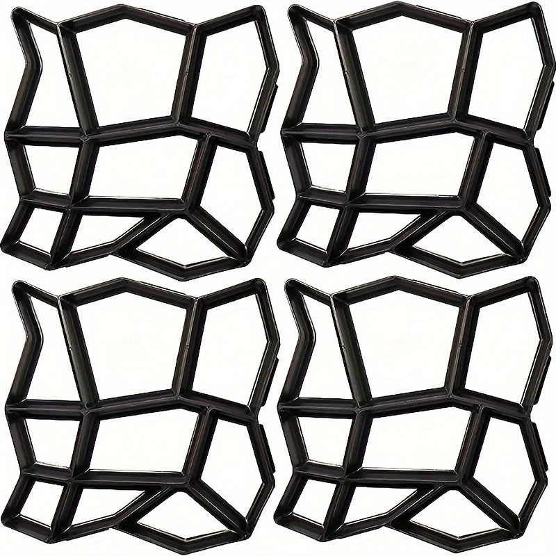 VANSMAGO 4 Piece Reusable Concrete Walk Stone Molds For Path