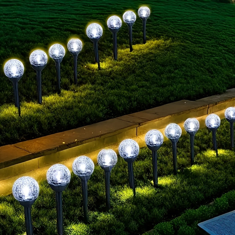 OQFOQD Solar Courtyard Lighting Ten Pieces Cracked Glass