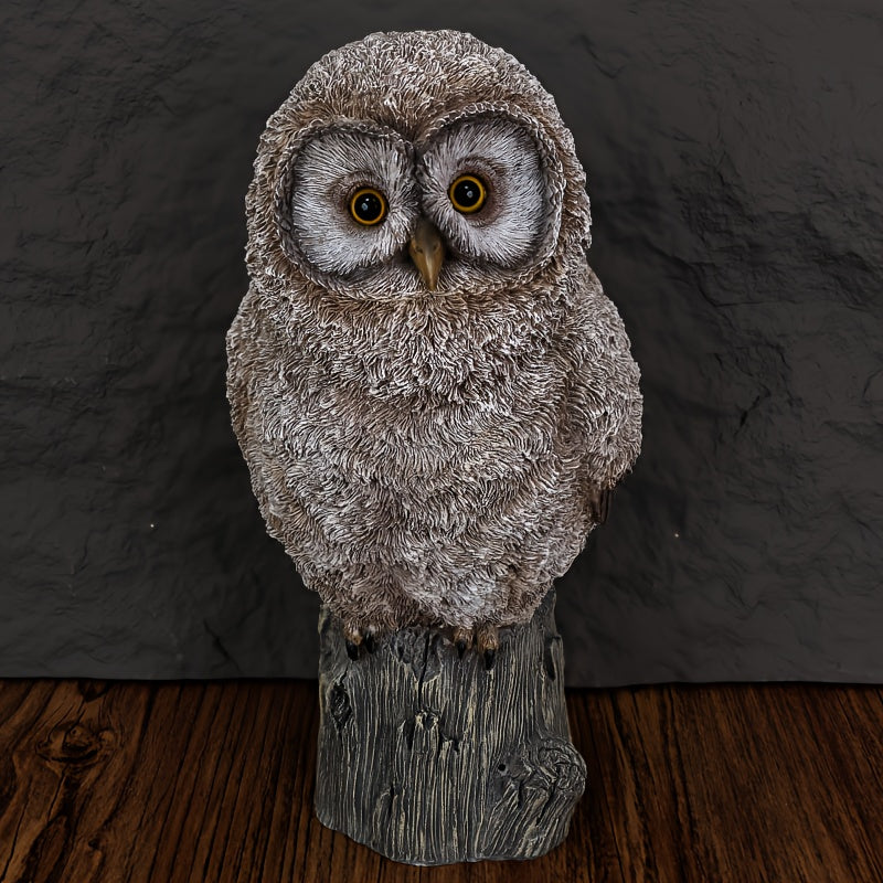 Handcrafted Resin Owl Figurine With Detailed Feather Texture