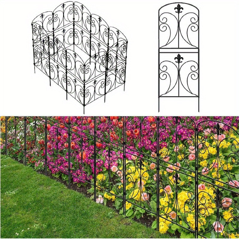 Heightened Decorative Garden Fence 10 Pack Arched Border